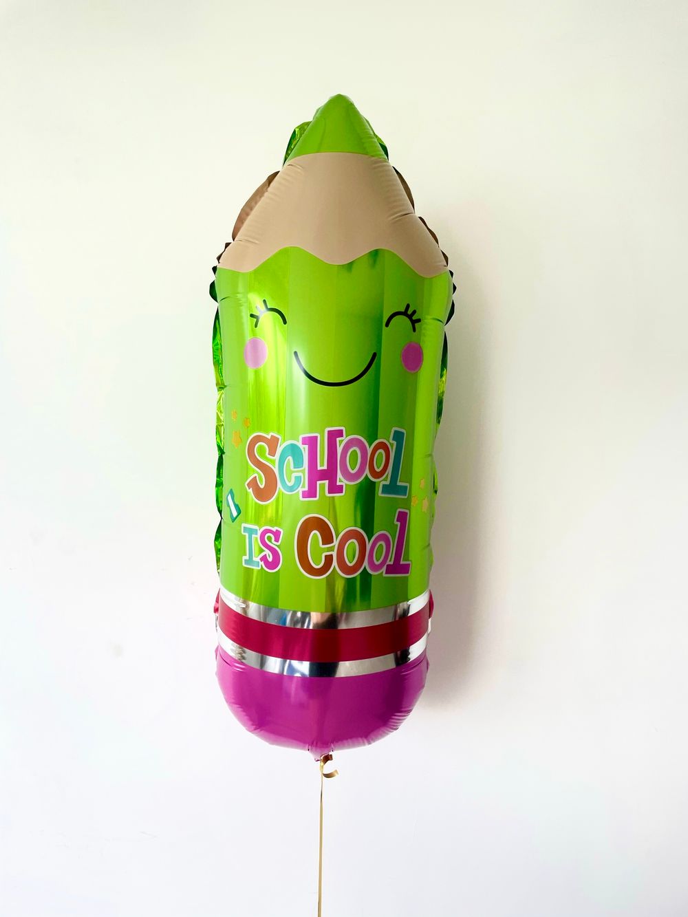 Шар-фигура, фольга, "Карандаш школьный, зеленый" (Falali), 30"/76 см (БГ-25) 