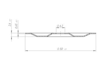 Круглый тарельчатый держатель 0,6 мм ЭКОНОМ