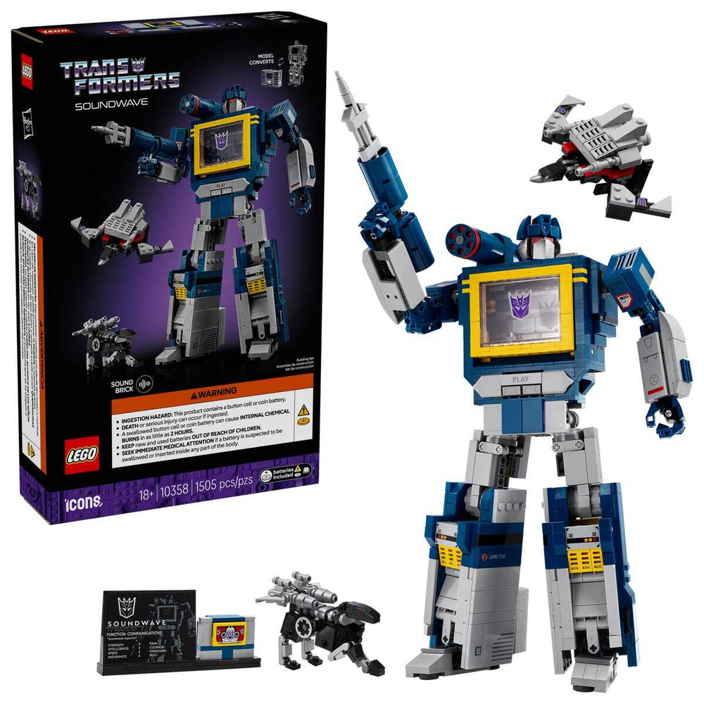 Конструктор LEGO Icons 10358 Transformers: Soundwave