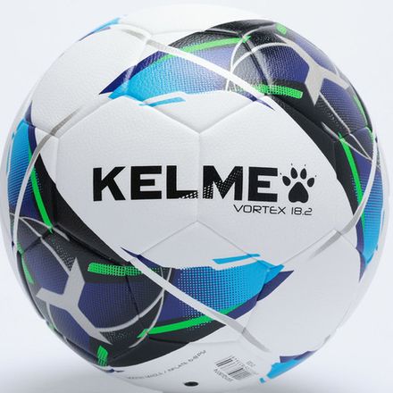 Мяч футзал. KELME Vortex 18.2 Indoor, 8301QU5074-113, р.4, 32 пан, ТПУ, термосш, бело-сине-зеленый