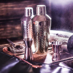 Ложка барная «Пробар» с мадлером;сталь нерж.;,L=25,B=3см;медный (Цвет: терракотовый)