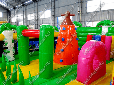 Коммерческий надувной батут "Джунгли с двумя входами" 10*7*4