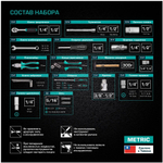 НАБОР ИНСТРУМЕНТОВ STELS 1/2  1/4 76ПРЕДМ 14104