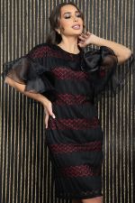 Платье Звездное волшебство (черно-красное) П11698 LT Collection