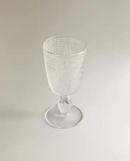ZARA HOME БОКАЛ ДЛЯ ВИНА ИЗ РЕЛЬЕФНОГО СТЕКЛА, ПРОЗРАЧНЫЙ
