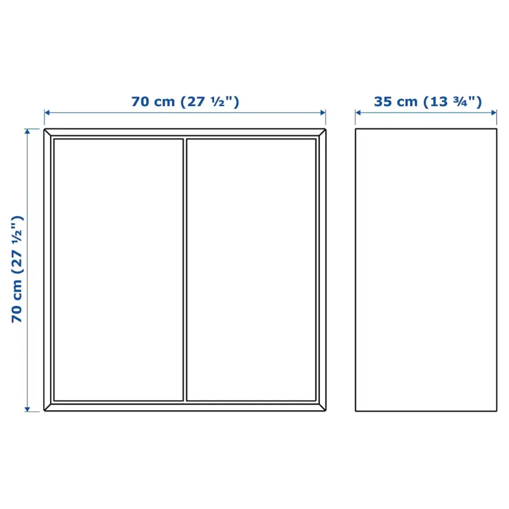 Настенная откидная консоль - EKET IKEA/ЭКЕТ ИКЕА, 175x35x70 серый