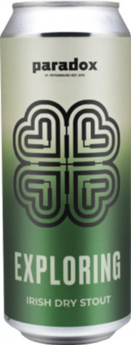 Пиво Парадокс Эксплорин Айриш Драй Стаут / Paradox Exploring Irish Dry Stout 0.5л - 10шт