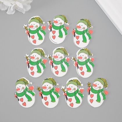 Снеговик с сердцем, 4,5 см