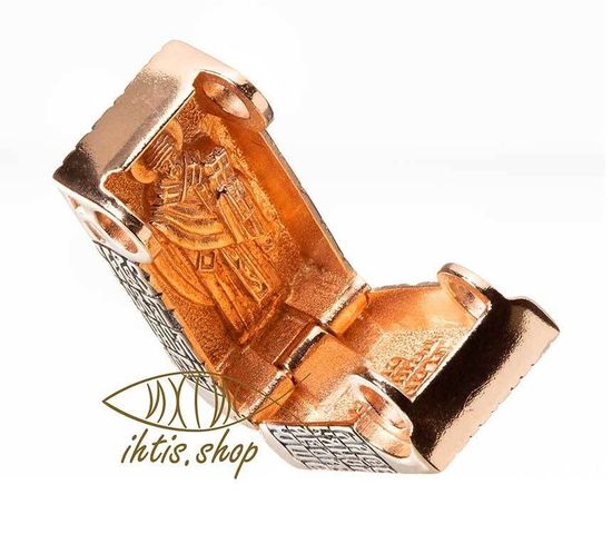 Кирпич Спиридона позолота и серебро с гайтаном р. 60 или 70_2