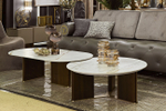 Стол журнальный Garda Decor Garda Decor круглый искусственный камень белый d90*35.5 см