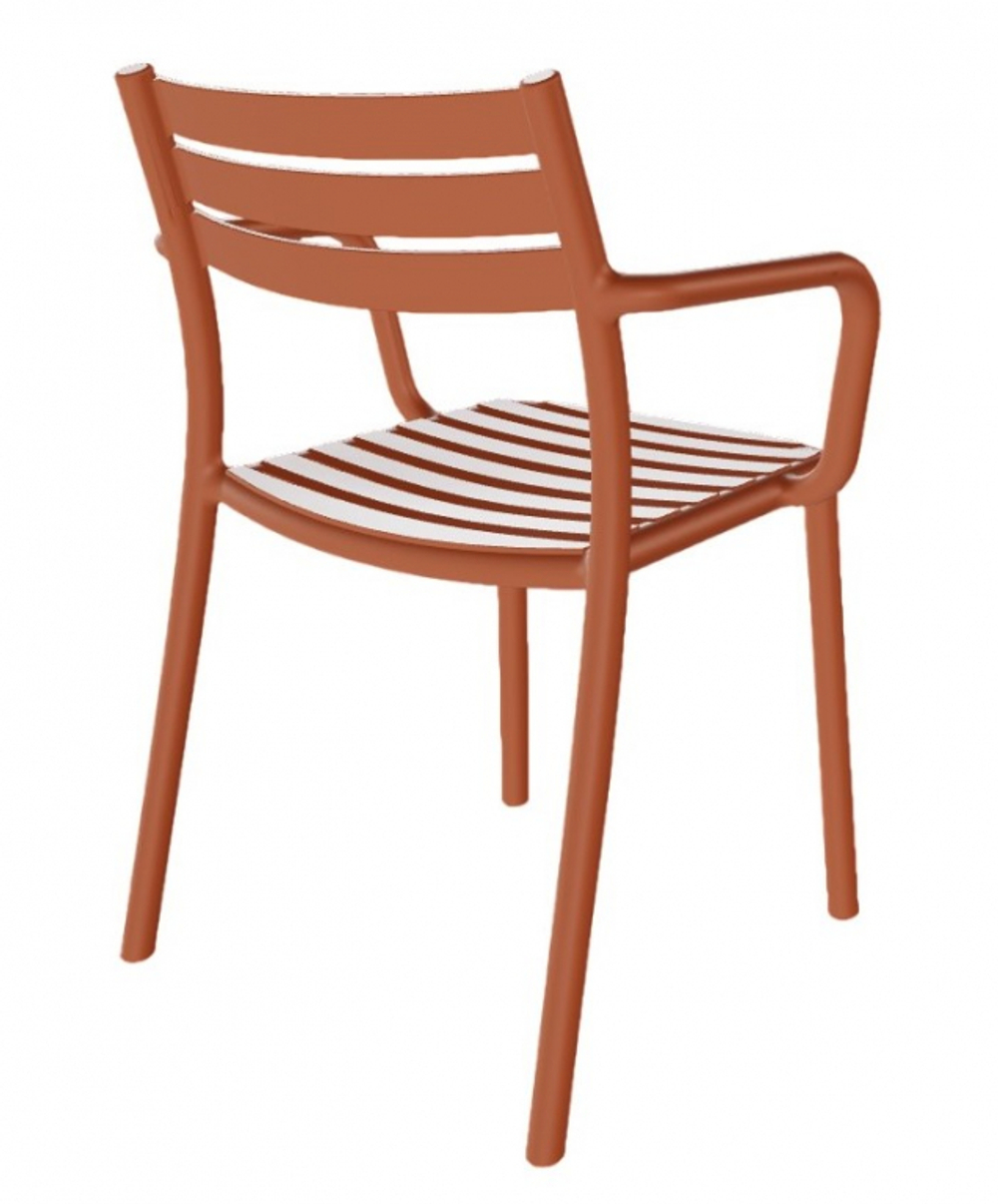 Кресло пластиковое Papatya Hisar-K, янтарно-оранжевый