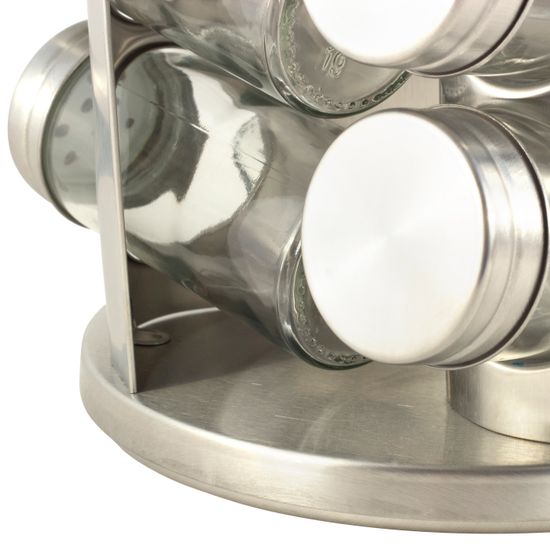 Набор ёмкостей для специй 16 шт. Ofenbach NB 101003 на круглой подставке из нержавеющей стали