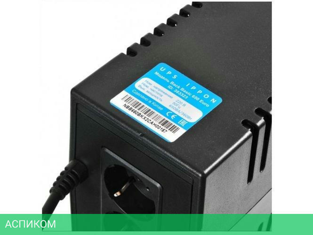 Источник бесперебойного питания Ippon Back Basic 650S Euro черный (1373874)