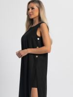 Платье льняное Тропик (черное) П16123-1М LT Collection