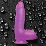 Фиолетовый фаллоимитатор на присоске GELEE MANNYS CANDY - 22 см. (Цвет: фиолетовый)