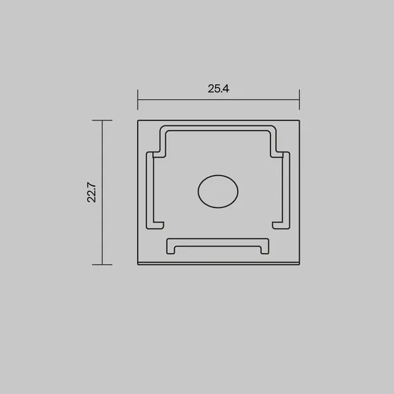 Комплект заглушек (для профиля 25x22) 2 шт., ALM-2522-S-EC 642065 Led Strip 642065