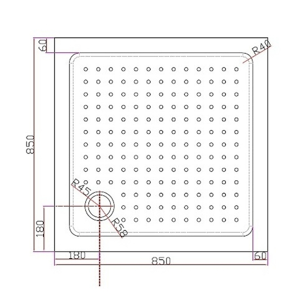 Акриловый поддон для душа Cezares Tray A 85x85 TRAY-A-A-85-15-W Белый