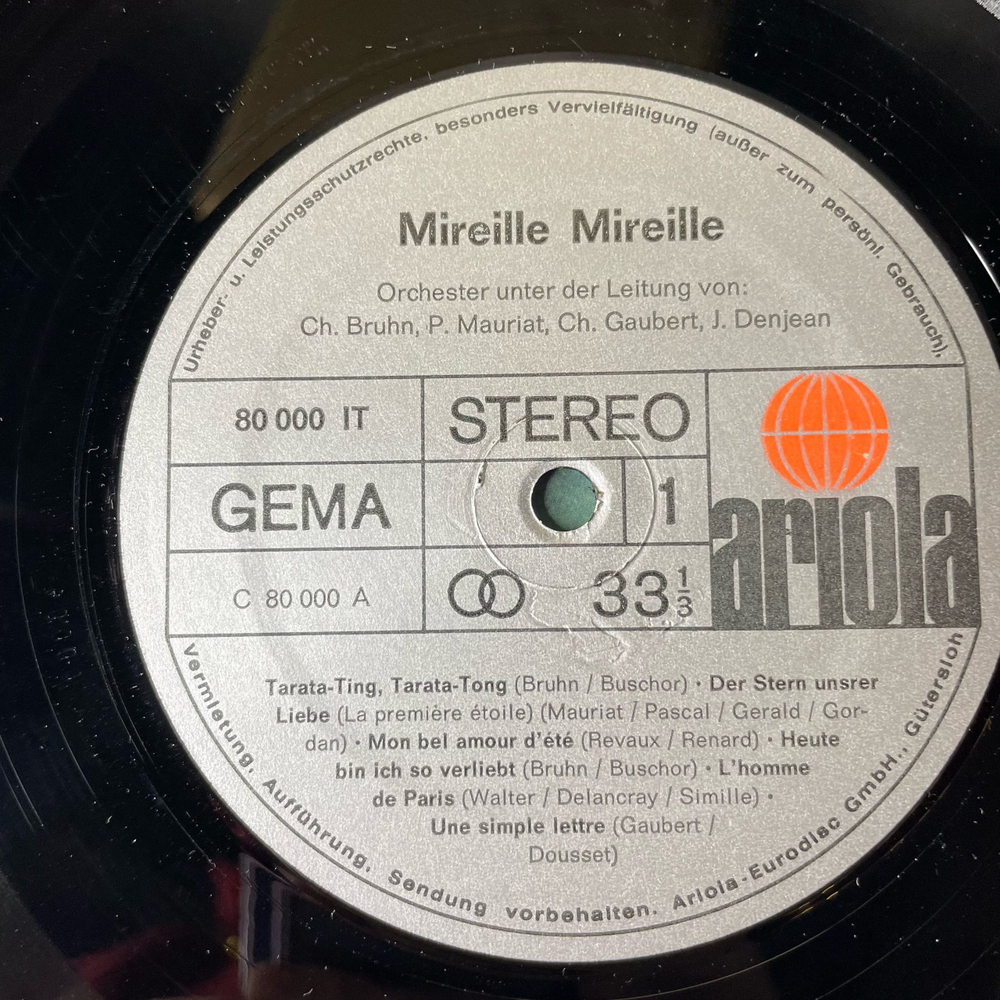 Винтажная виниловая пластинка LP Mireille Mathieu Мирей Матье, Mireille (Германия 1969)