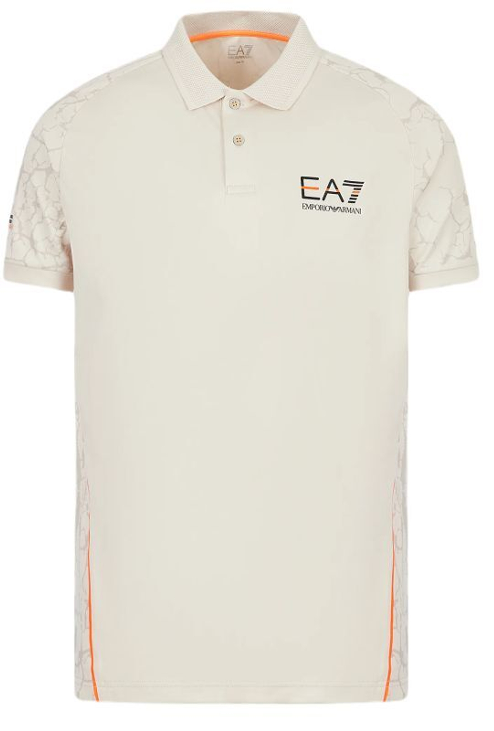 Мужское теннисное поло EA7 Man Jersey Polo Shirt - rainy day