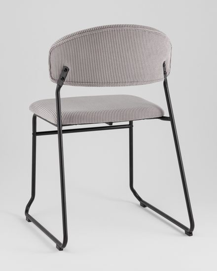 Стул обеденный Loftys серая ткань, черные ножки