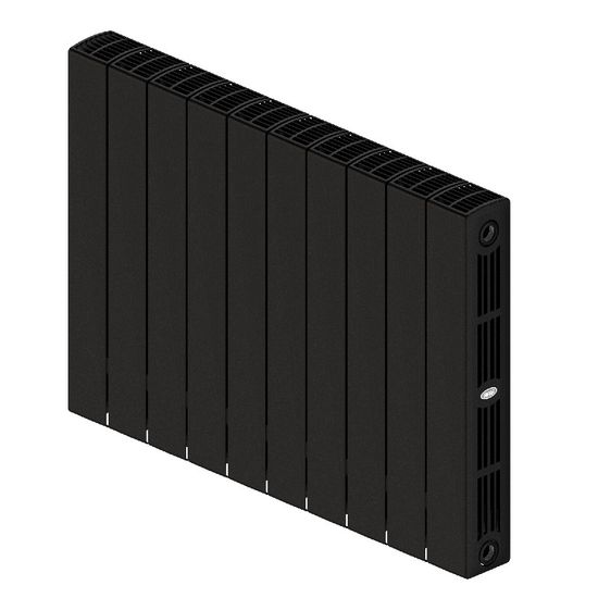 Радиатор Rifar SUPReMO 500 "антрацит" (RAL 7016) - 10 секций подключение боковое