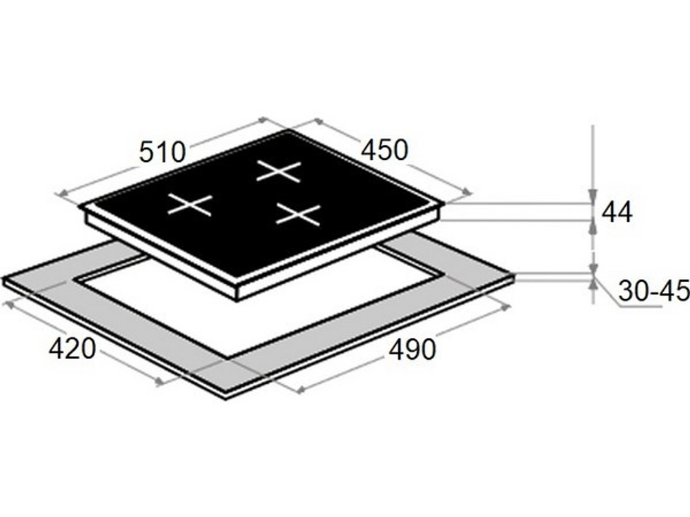 Варочная панель MAUNFELD EVCE453SDPBK электрическая