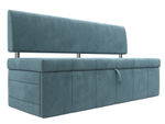 Диван кухонный прямой Стоун, Бирюзовый, Велюр, 107237