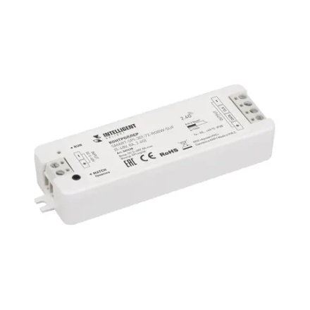 INTELLIGENT ARLIGHT Контроллер SMART-SPI-301-72-RGBW-SUF (5-48V, 8A, 2.4G) (IARL, IP20 Пластик, 5 лет) 061638