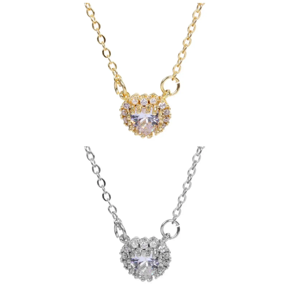 Подвеска из гиппоалергенного сплава со стразами «АМОРИО», цвет серебро и золото, d-20см/0,9см