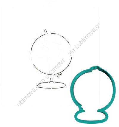 Трафарет+форма "Глобус" ZTF (форма+трафарет)