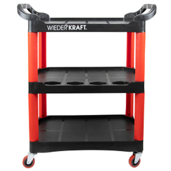WDK-819 Тележка открытая пластиковая для детейлинга, 3 полки