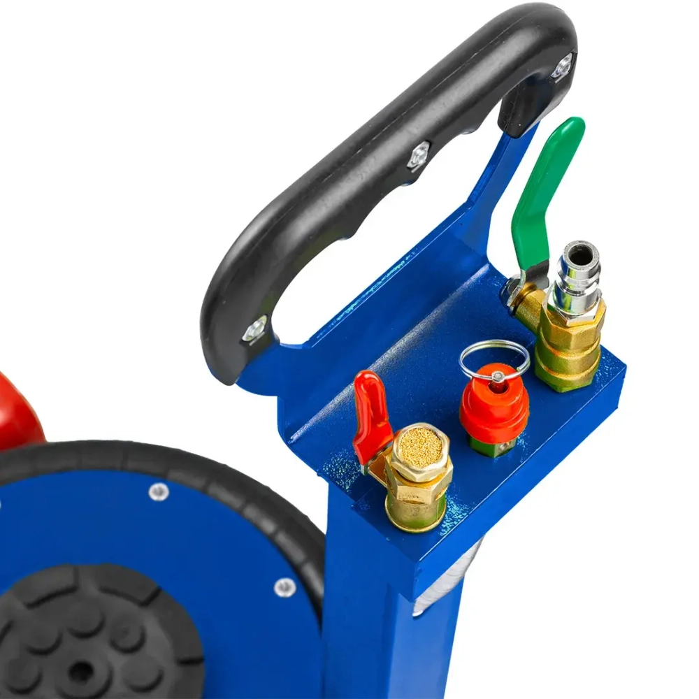 Домкрат подкатной пневматический 3т (4-8bar, h min 135мм, h max 400мм, 3 подушки, Ø250мм) Forsage F-TRA1812