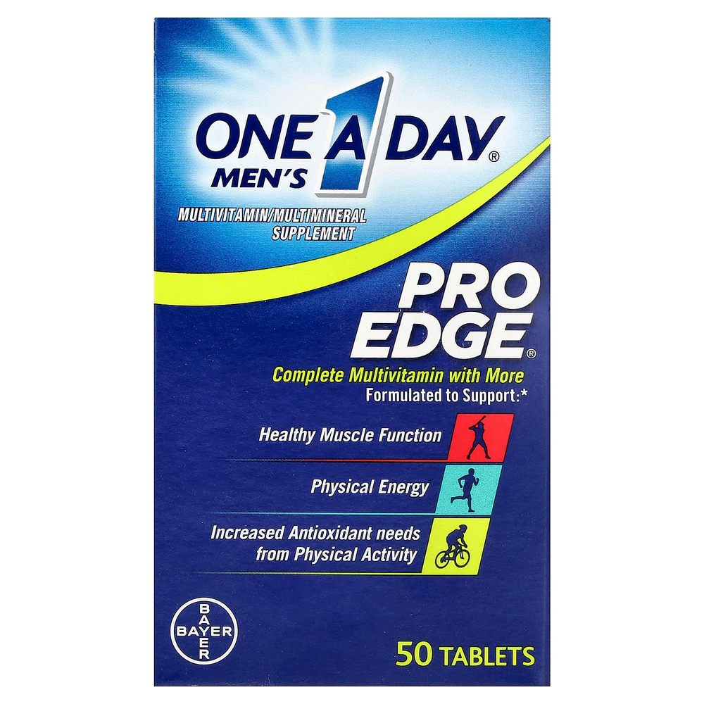 One-A-Day, Men's Pro Edge, полноценный мультивитаминный комплекс, 50 таблеток