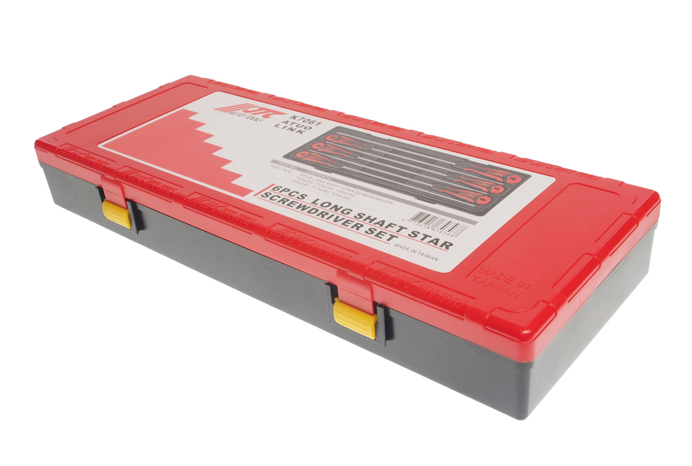 Набор отверток TORX T10х250мм-Т30х250мм удлиненных 6 предмета в ложементе JTC