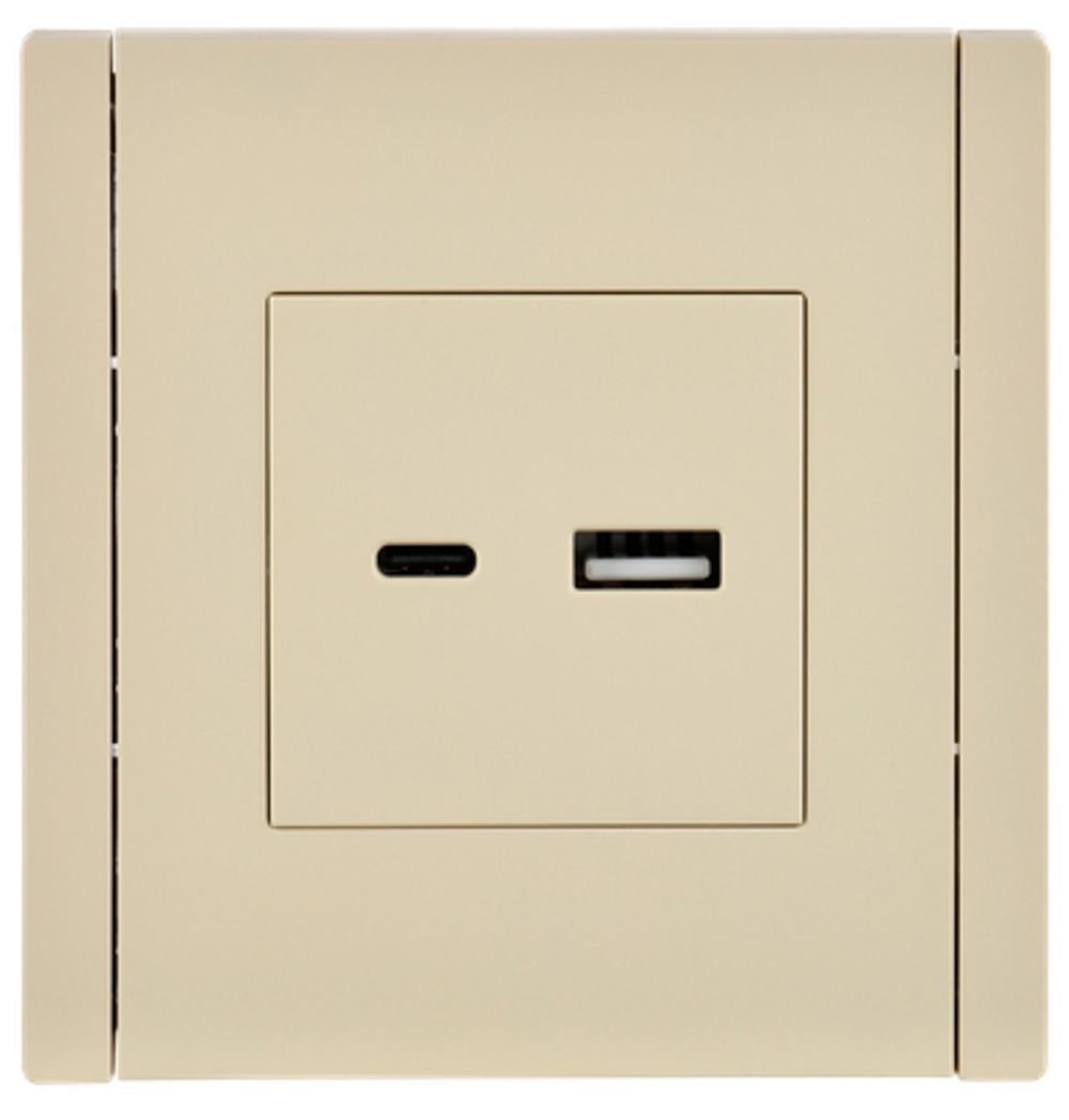 FORTE&PIANO Розетка USB A+C 3,1А FP450 ваниль IEK