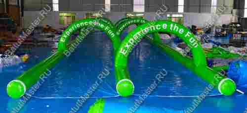 Водная горка без надувного дна, на подкачке ТУРБО "Хит", 152*6,6*2 м