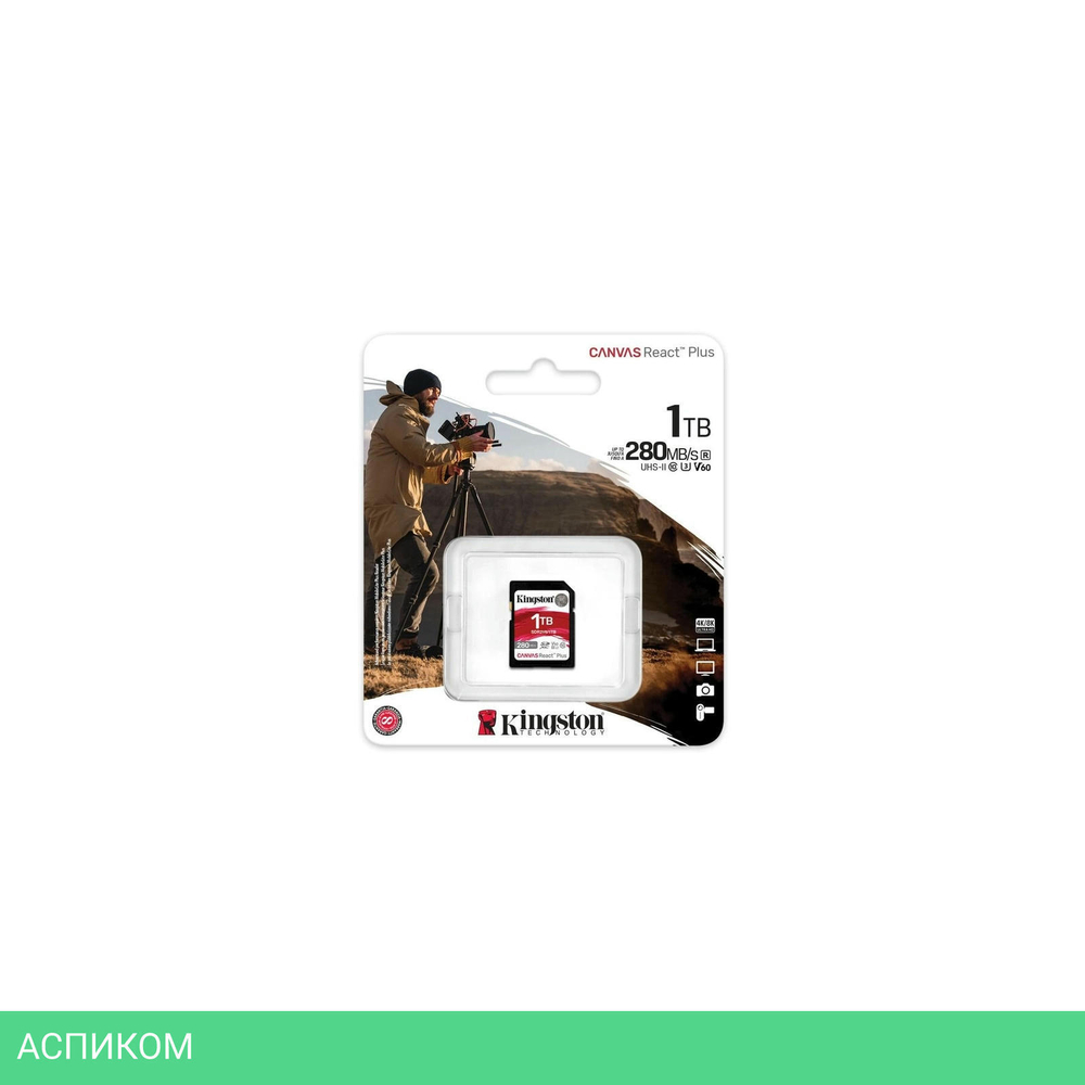 Карта памяти Kingston Canvas React Plus SDXC 1TB (SDR2V6/1TB)