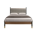 Кровать 7169 из темно-серой экокожи для матраса 150×200