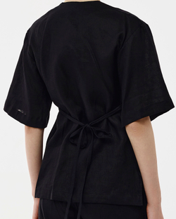 Костюм из льна черный (Мариям)