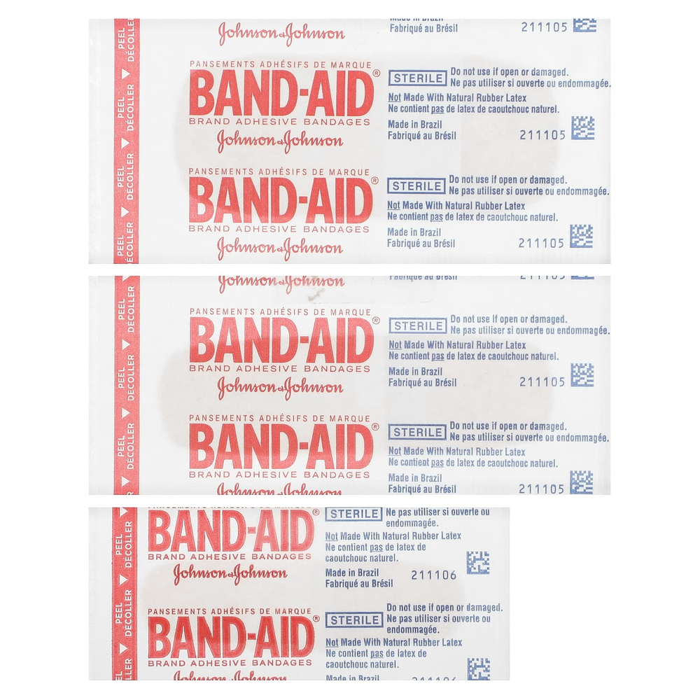 Band Aid, Лейкопластыри, Skin-Flex, разные размеры, 60 бинтов