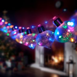 Светодиодная новогодняя гирлянда ЭРА ЕGNIG - 80M нить Лампочки на батарейках 1,8 м мультиколор 80 microLED | Гирлянды