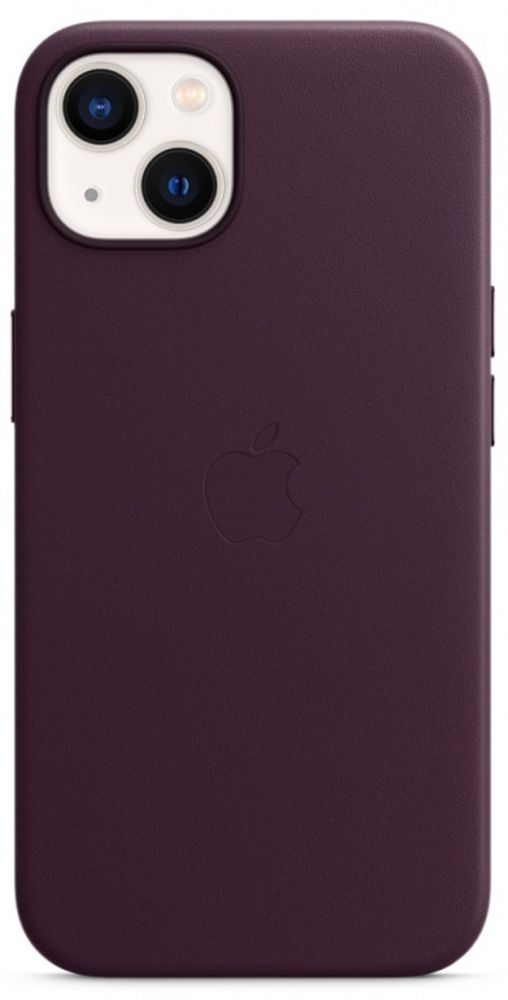 Чехол кожаный для IPhone 13 Dark Cherry (MM143ZE/A)