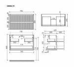 Тумба с раковиной Sancos Snob R SNR80/39W/CN7026 Bianco