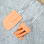 Набор кухонных принадлежностей силиконовый: лопатка+кисточка, 23*5см