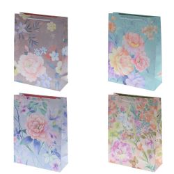 GAEM Пакет подарочный L (бумага 210г/м2, блок 12шт), L30 W12 H40 см, 4в.