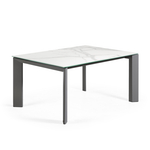 Стол Atta 160 (220) x90 антрацит, керамика