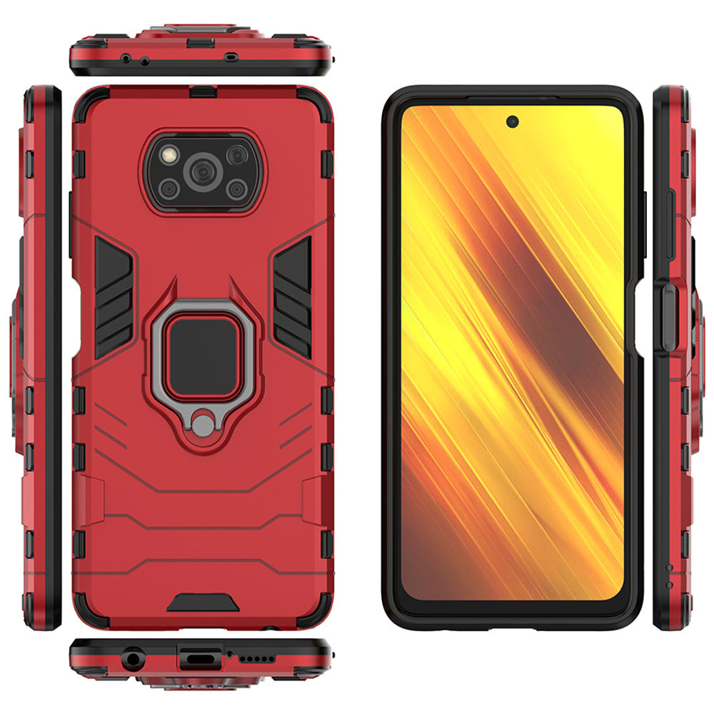 Противоударный чехол с кольцом Panther Case для Xiaomi Poco X3 Pro / X3 NFC