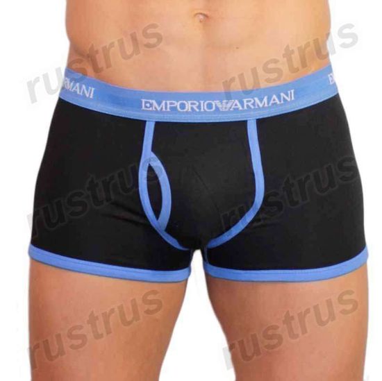 Мужские трусы боксеры черные Emporio Armani