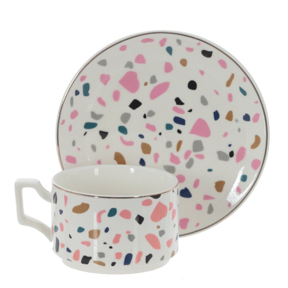 GAEM Набор чайный 2 перс. 5 предм. (чашка 250 мл, чайник 450 мл, блюдце), L16 W16 H21 см