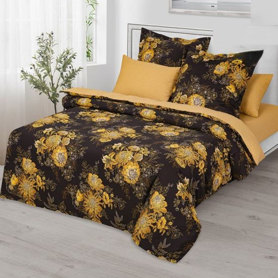 Евро комплект постельного белья Бархатистый звон сатин